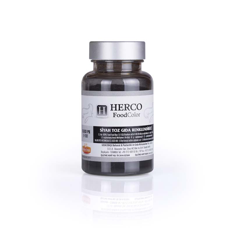 Siyah Toz Gıda Renklendirici - Heroc FoodColor 